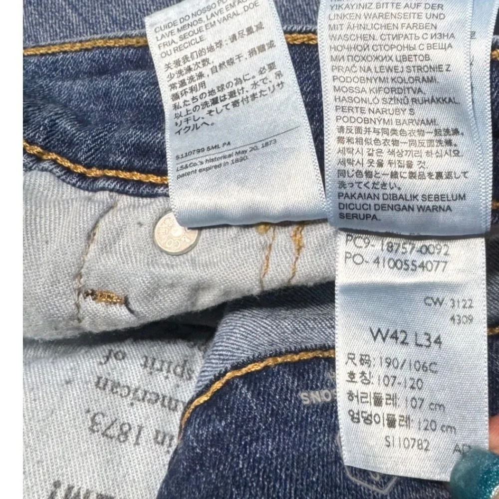 Levi's 541 Athletic Taper Jeans Mens 42x32 All Seasons Tech Blue Medium Wash